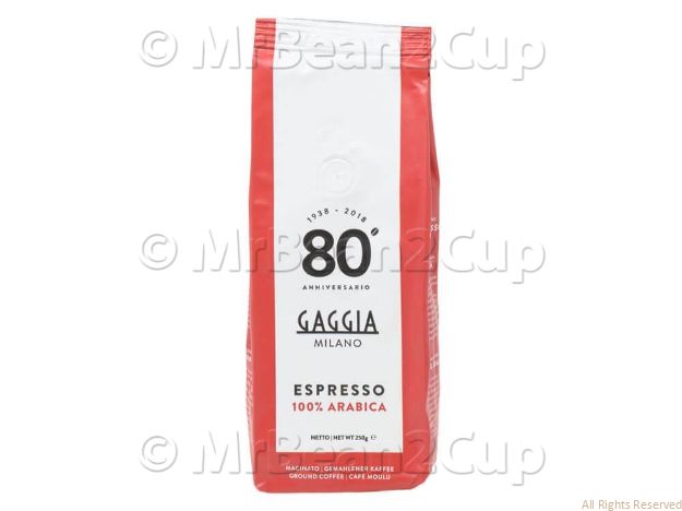 Picture of Gaggia 100% Arabica Pre Ground Coffee Beans 250g Bag NEW BLEND